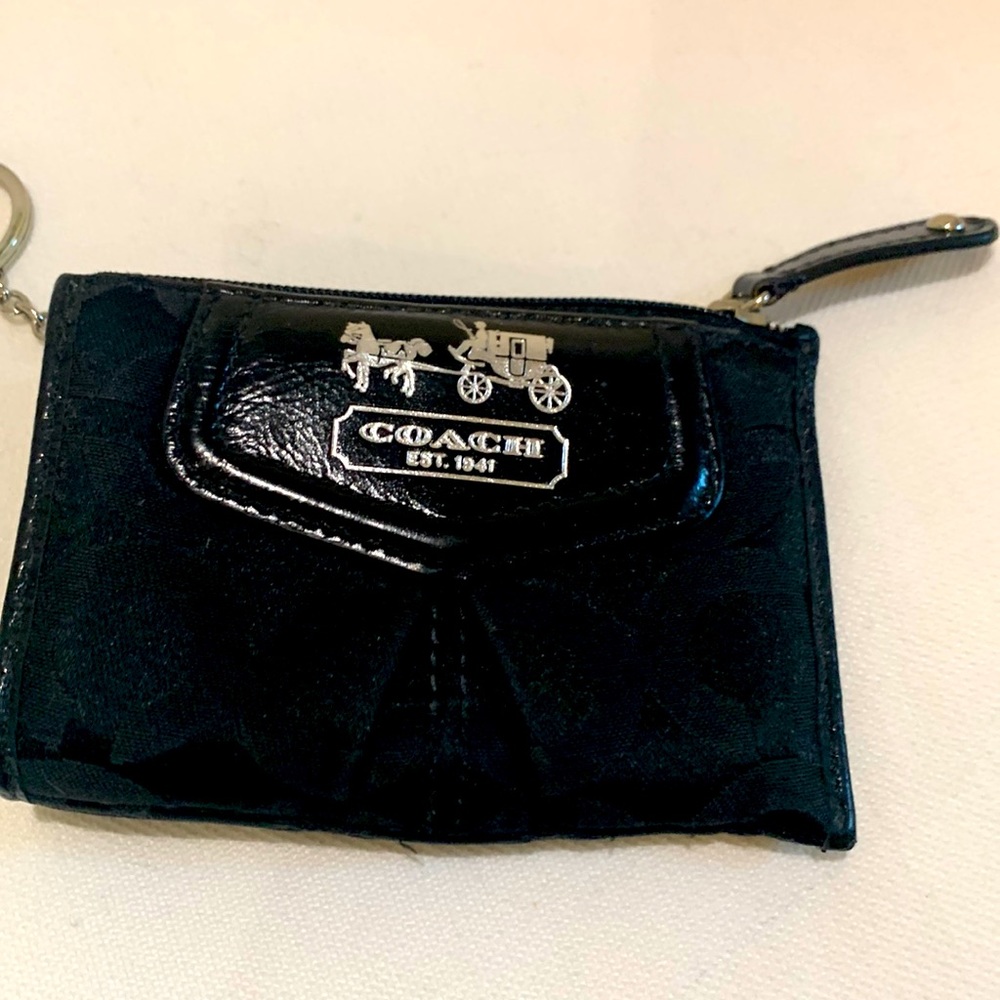 Coach leather and fabric change purse , Credit card holderand key holder